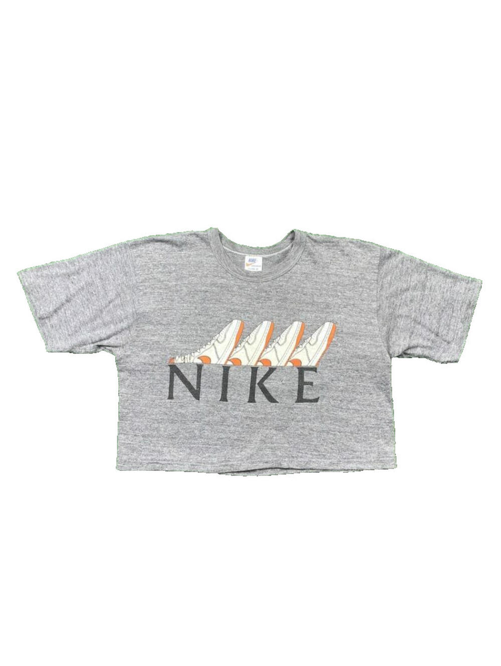 Vintage Nike T Shirt Unisex Crop Top Quad Metallic Jordan 1 Chicago 1985 Bred
